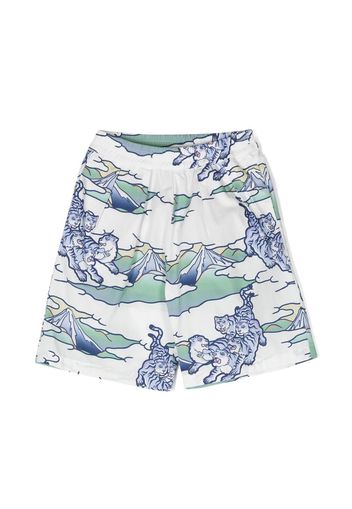 Kenzo Kids graphic-print shorts - White