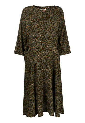 Kenzo leopard-print midi dress - Green