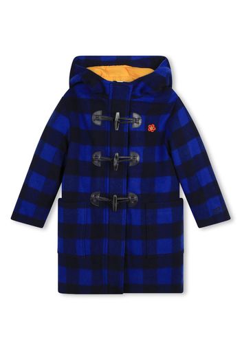 Kenzo Kids Boke Flower check-pattern coat - Black