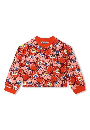 Kenzo Kids logo-embroidered cotton sweatshirt