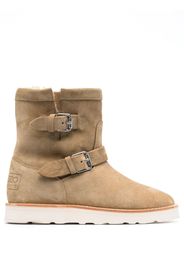 Kenzo buckle-detail suede boots - Neutrals