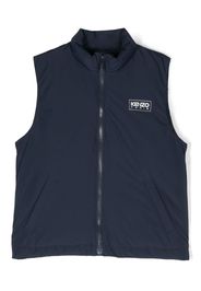 Kenzo Kids logo-print sleeveless padded gilet - Blue