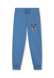 Kenzo Kids logo-print track pants - Blue