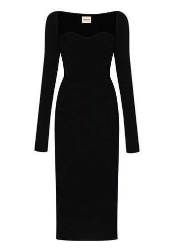 Khaite Beth ribbed-knit dress - Black