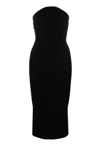 KHAITE Rumer ribbed midi dress - Black