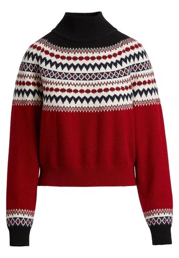 KHAITE fair-isle cashmere sweater - Red