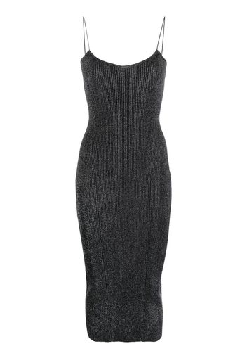 KHAITE ribbed-knit midi dress - Black