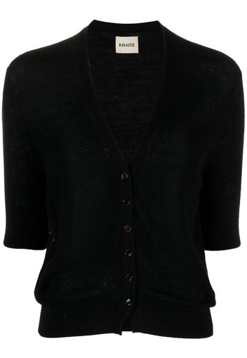 KHAITE stretch-cashmere cardigan - Black