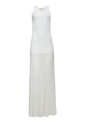 KHAITE Nivea pleated maxi dress - Neutrals