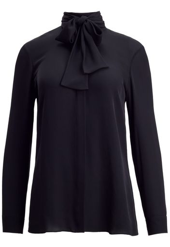 KHAITE Tash scarf-detail silk blouse - Black