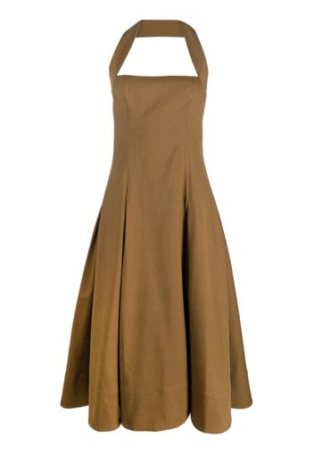 KHAITE Lalita midi dress - Brown