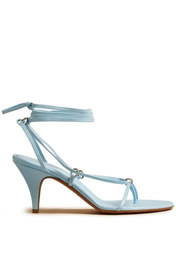 KHAITE The Marion 75mm leather sandals - Blue