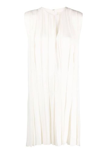 KHAITE The Blaz pleated silk minidress - Neutrals