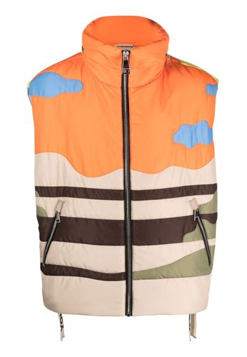 Khrisjoy desert-print padded gilet - Orange