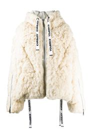 hooded wool padded coat