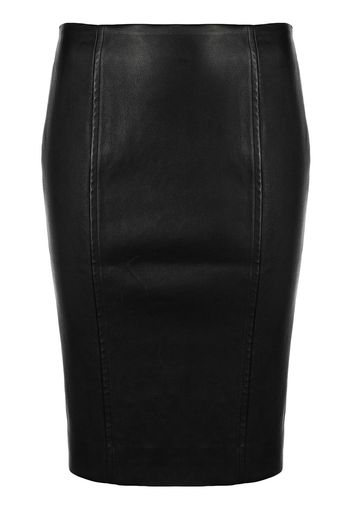 Kiki de Montparnasse leather corset pencil skirt - Black