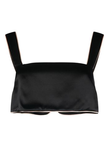 Kiki de Montparnasse Kiki silk bandeau top - Black