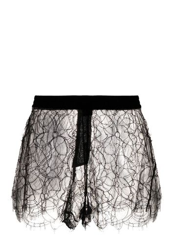 Kiki de Montparnasse lace elasticated shorts - Black