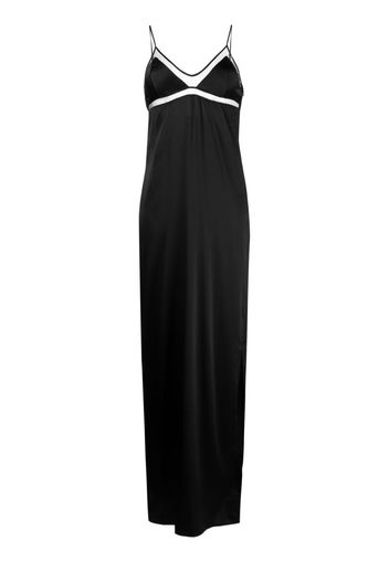 Kiki de Montparnasse Peep Show silk slip dress - Black