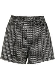 Kiki de Montparnasse Moi et Toi patterned shorts - Grey