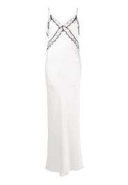 Kiki de Montparnasse lace-insert slip dress - White