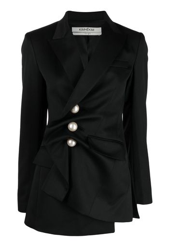 Kimhekim asymmetric single-breasted blazer - Black