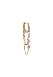 Kismet By Milka 14kt rose gold 3 Diamond Solitaire Chainy hoop earrings