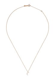 Kismet By Milka 14kt rose gold Mini moon diamond necklace
