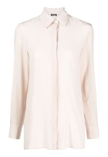 Kiton button-up silk shirt - Neutrals