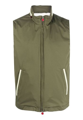 Kiton lightweight zip-up gilet - Green