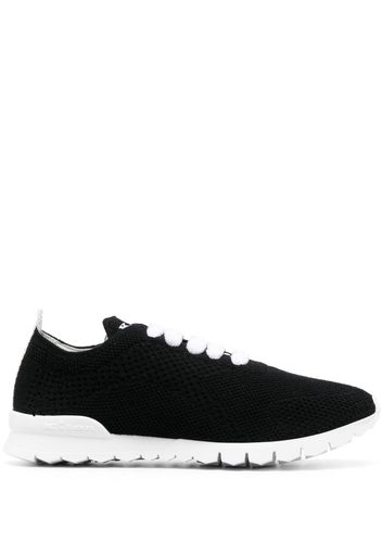 Kiton fully-perforated low-top sneakers - Black