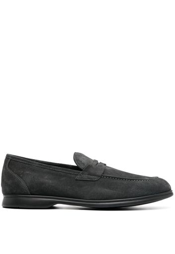 Kiton tonal-stitching almond-toe loafers - Grey