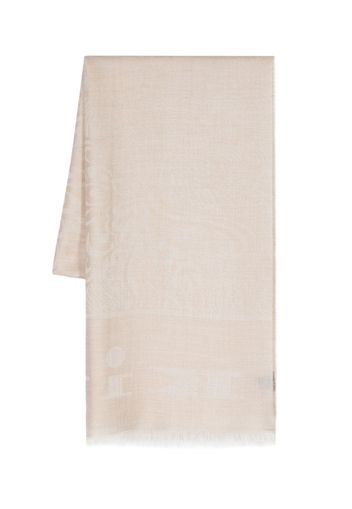 Kiton rectangular fringed scarf - Neutrals