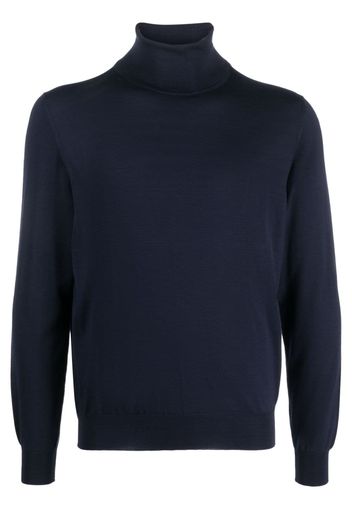 Kiton roll-neck wool jumper - Blue