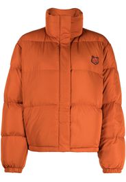 Maison Kitsuné logo-embroidered high-neck padded jacket - Orange