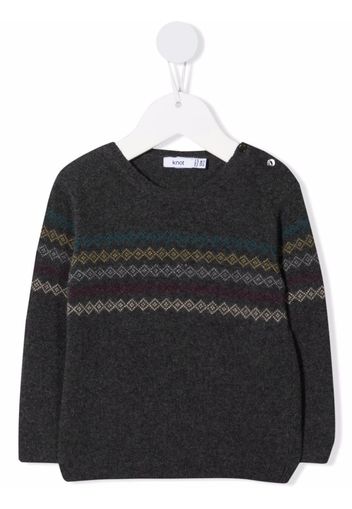 Knot lozenge print jumper - Grey