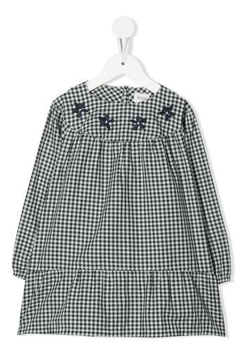 Knot Adele check flannel dress - Green