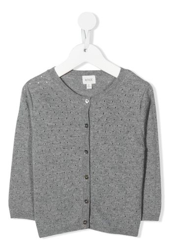 Knot Penny pointelle-knit cardigan - Grey