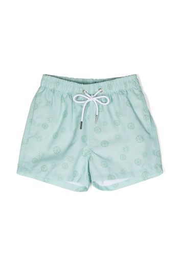 Knot Parker drawstring-waist swim shorts - Green