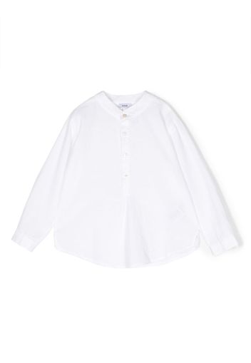 Knot crew-neck cotton shirt - White