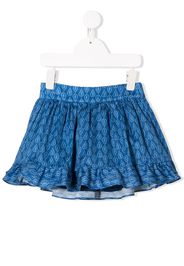 Knot ruffle detail skirt - Blue