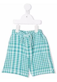 Knot check print shorts - Blue