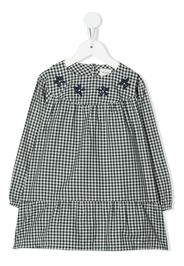 Knot Adele check flannel dress - Green