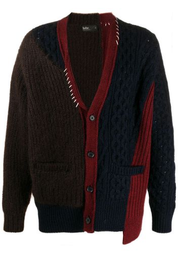 contrast knit cardigan