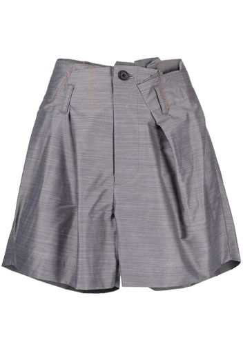 Kolor asymmetric-design relaxed shorts - Grey