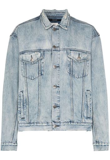 acid wash distressed denim jacket