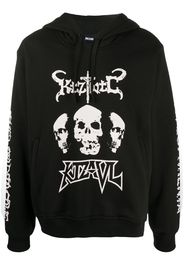 skull print hoodie
