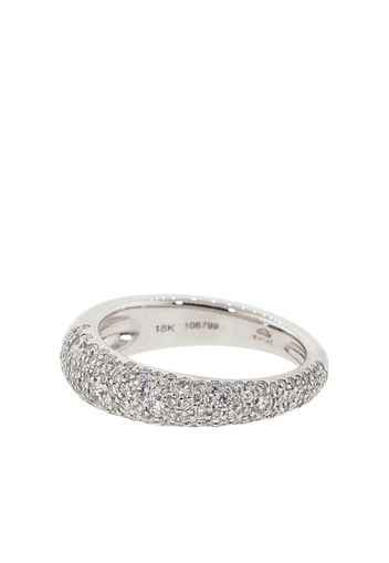 18kt white gold diamond band ring