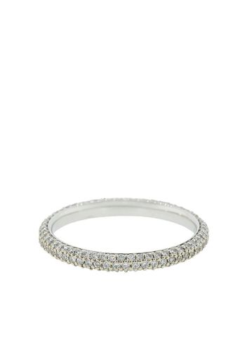 18kt white gold diamond Cobblestone band ring