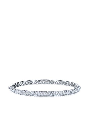 KWIAT 18kt white gold diamond Moonlight three-row medium bangle - Silver